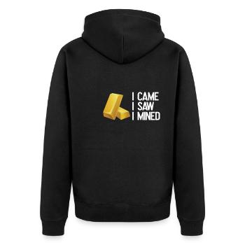 Gold Mining Gold Mine - Unisex Premium Organic Zip Hoodie - black - Back - Nico (187cm)