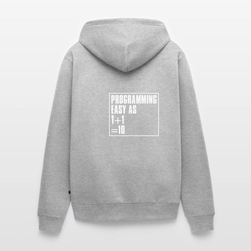 Programmierer Coder Software Entwickler Unisex Premium Bio Zip Hoodie