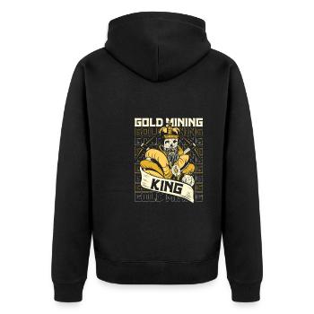 Gold Mining Gold Mine - Unisex Premium Organic Zip Hoodie - black - Back - Nico (187cm)
