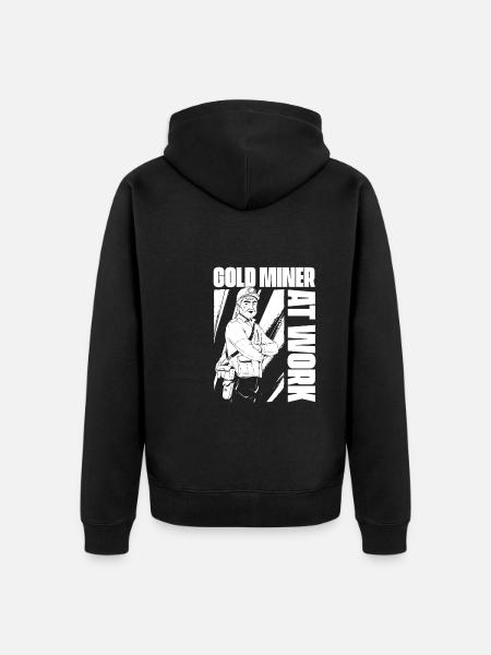 Gold Mining Gold Mine - Unisex Premium Organic Zip Hoodie - black