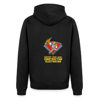 Électricien Ingénieur électricien Technicien en électronique - Veste à capuche bio Premium Unisexe - noir - Dos - Nico (187cm)