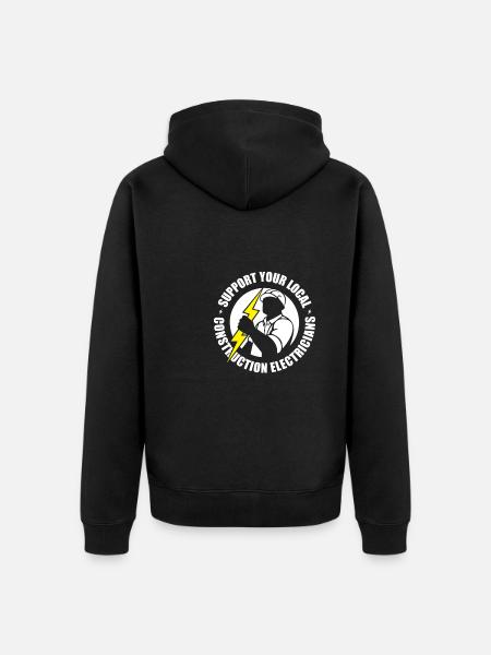 Electrician Electrical Engineer Electronics Technician - Unisex Premium Organic Zip Hoodie - black