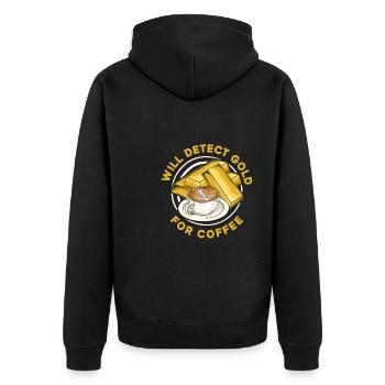 Mine d’or minière - Veste à capuche bio Premium Unisexe - noir - Dos - Nico (187cm)