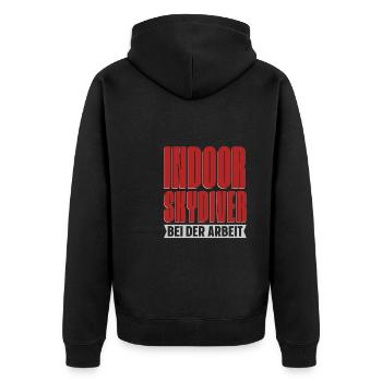 Indoor Skydiving - Unisex Premium Organic Zip Hoodie - black - Back - Nico (187cm)