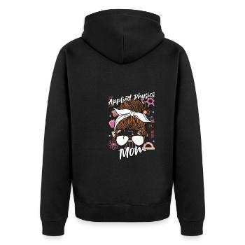 Physics Physicist - Unisex Premium Organic Zip Hoodie - black - Back - Nico (187cm)
