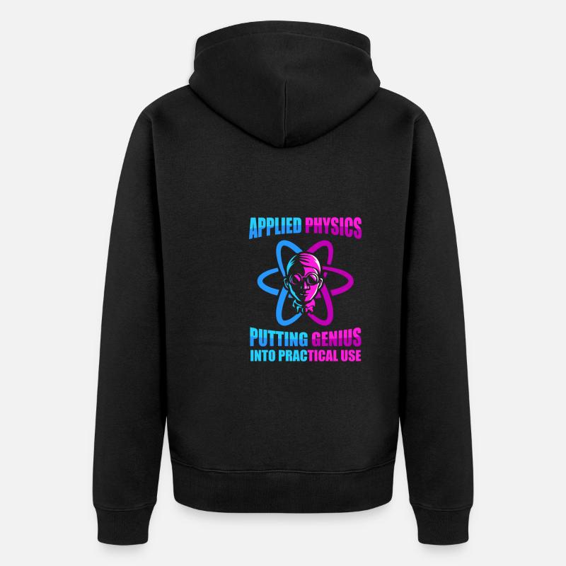Physik Physiker - Unisex Premium Bio Zip Hoodie - Schwarz