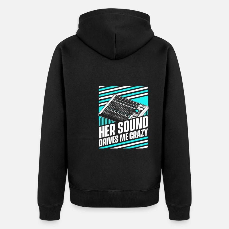 Tontechniker Sound Audio Engineer - Unisex Premium Bio Zip Hoodie - Schwarz