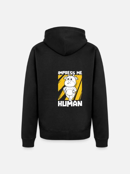 Cow Farmer Farmer Cows - Unisex Premium Organic Zip Hoodie - black