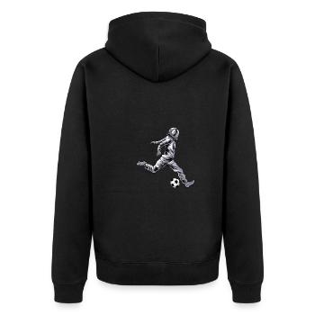 Footballeur de football astronaute - Veste à capuche bio Premium Unisexe - noir - Dos - Nico (187cm)