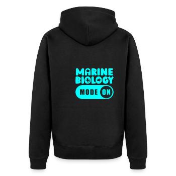 Marine Biologist Marine Biology Modus An - Unisex Premium Organic Zip Hoodie - black - Back - Nico (187cm)