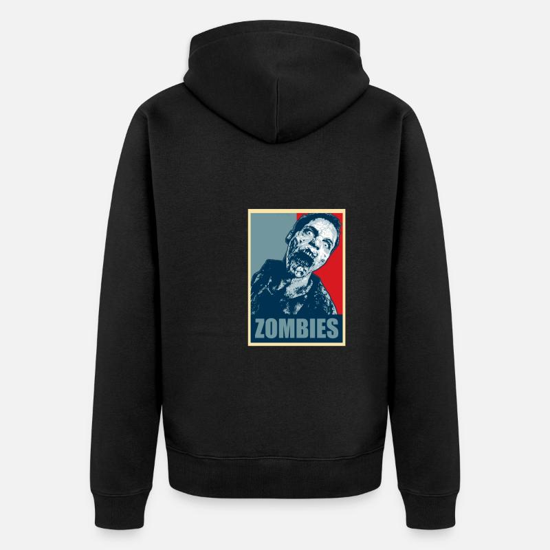 Zombie Halloween - Veste à capuche bio Premium Unisexe - noir