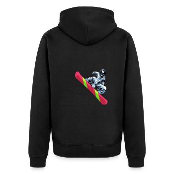 Snowboard Snowboarder Astronaute - Veste à capuche bio Premium Unisexe - noir - Dos - Nico (187cm)