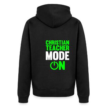 Teacher of Religion Religious Education - Unisex Premium Organic Zip Hoodie - black - Back - Nico (187cm)