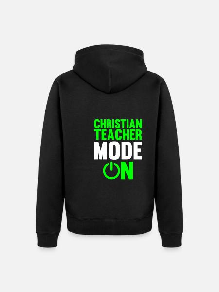 Teacher of Religion Religious Education - Unisex Premium Organic Zip Hoodie - black