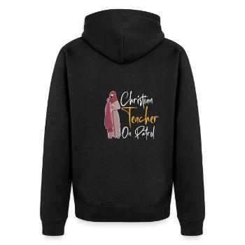 Teacher of Religion Religious Education - Unisex Premium Organic Zip Hoodie - black - Back - Nico (187cm)