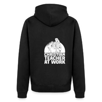 Teacher of Religion Religious Education - Unisex Premium Organic Zip Hoodie - black - Back - Nico (187cm)