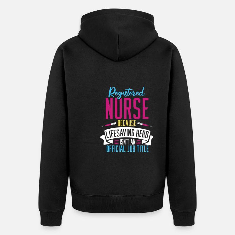 Krankenschwester - Unisex Premium Bio Zip Hoodie - Schwarz
