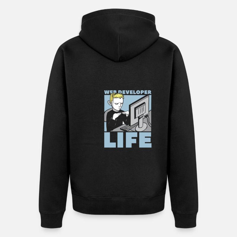 Web Entwickler Webdeveloper Web-Entwickler - Unisex Premium Bio Zip Hoodie - Schwarz