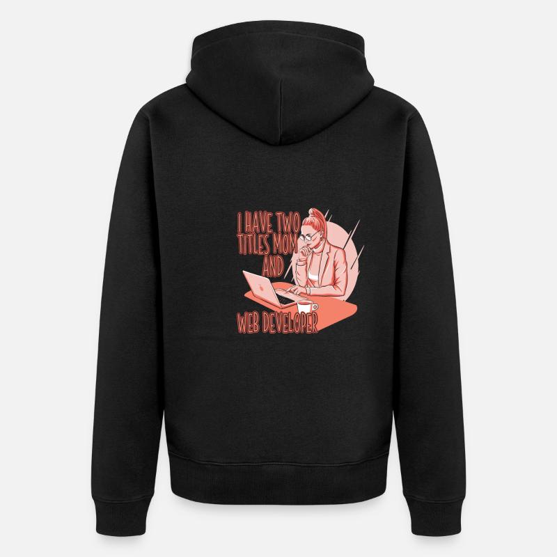 Web Entwickler Webdeveloper Web-Entwickler - Unisex Premium Bio Zip Hoodie - Schwarz