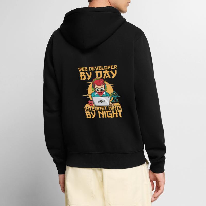 Web Entwickler Webdeveloper Web-Entwickler Unisex Premium Bio Zip Hoodie