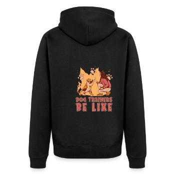Dresseur de chiens Dresseur de chiens - Veste à capuche bio Premium Unisexe - noir - Dos - Nico (187cm)