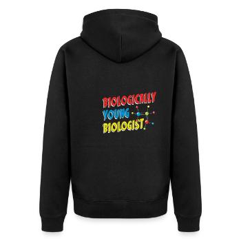 Biology Biologist Children Biology - Unisex Premium Organic Zip Hoodie - black - Back - Nico (187cm)