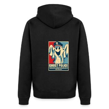 Halloween Funny Spirit - Veste à capuche bio Premium Unisexe - noir - Dos - Nico (187cm)