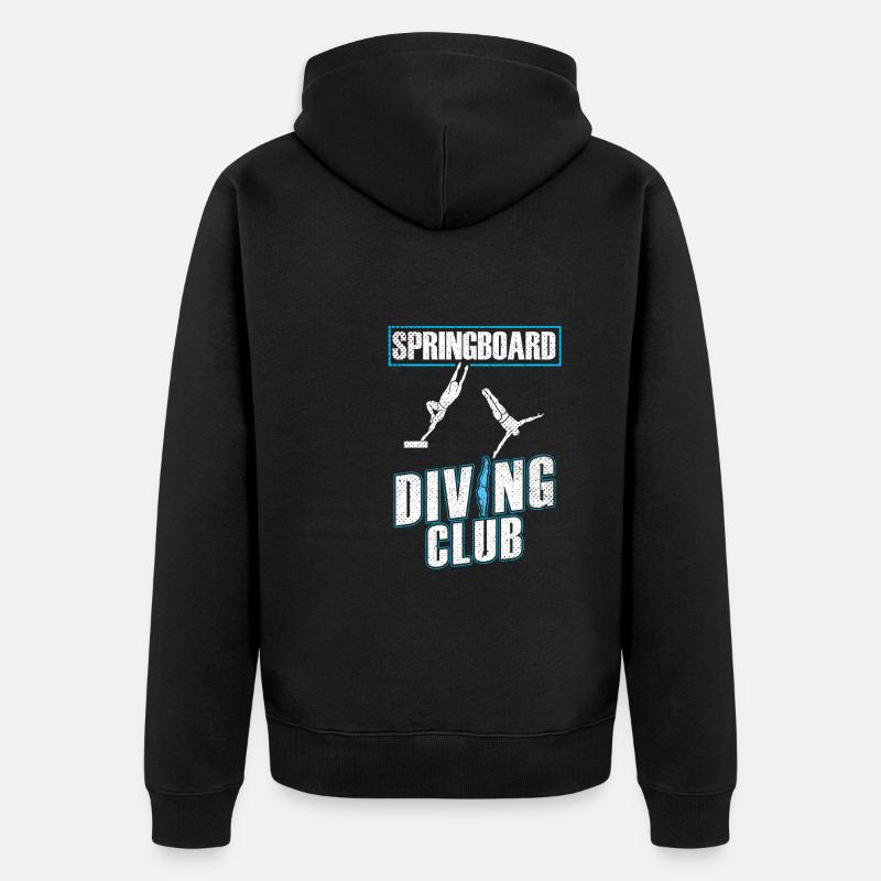 Club de plongée - Veste à capuche bio Premium Unisexe - noir
