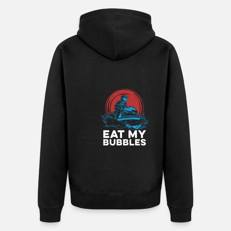 Jet Ski Mange mes bulles - Veste à capuche bio Premium Unisexe - noir