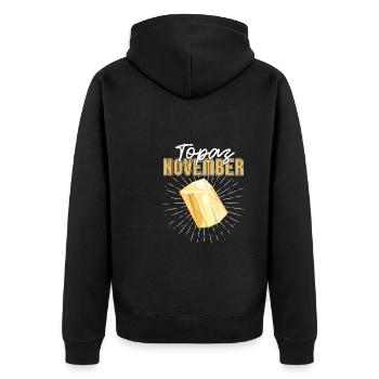 Prospectors Digging Treasure - Unisex Premium Organic Zip Hoodie - black - Back - Nico (187cm)