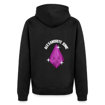 Prospectors Digging Treasure - Unisex Premium Organic Zip Hoodie - black - Back - Nico (187cm)