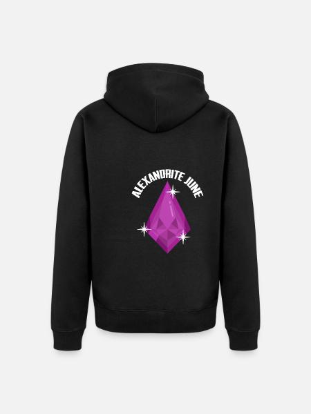 Prospectors Digging Treasure - Unisex Premium Organic Zip Hoodie - black
