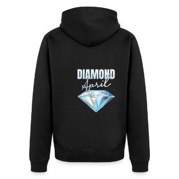 Prospectors Digging Treasure - Unisex Premium Organic Zip Hoodie - black - Back - Nico (187cm)