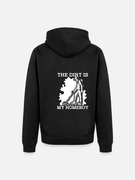 Prospectors Digging Treasure - Unisex Premium Organic Zip Hoodie - black