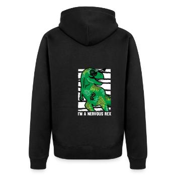 Dinosaure Dinosaure adulte - Veste à capuche bio Premium Unisexe - noir - Dos - Nico (187cm)