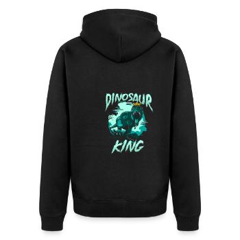 Dinosaure Dinosaure adulte - Veste à capuche bio Premium Unisexe - noir - Dos - Nico (187cm)
