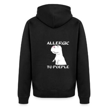 Dinosaure Dinosaure adulte - Veste à capuche bio Premium Unisexe - noir - Dos - Nico (187cm)