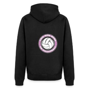 Volleyball Volleyball Player Volleyball Mama - Veste à capuche bio Premium Unisexe - noir - Dos - Nico (187cm)