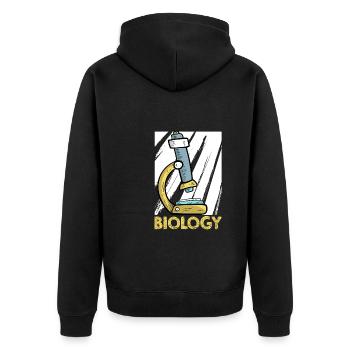Biology Biologist Children Biology - Unisex Premium Organic Zip Hoodie - black - Back - Nico (187cm)