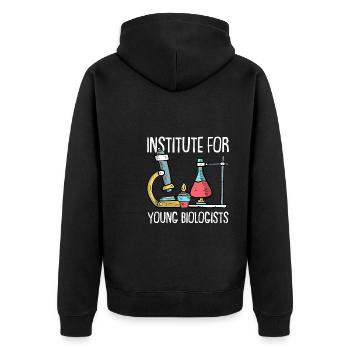 Biology Biologist Children Biology - Unisex Premium Organic Zip Hoodie - black - Back - Nico (187cm)
