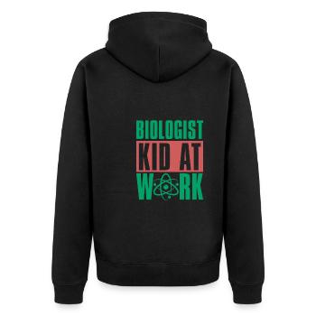 Biology Biologist Children Biology - Unisex Premium Organic Zip Hoodie - black - Back - Nico (187cm)