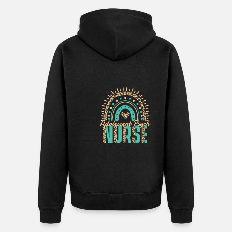 Krankenschwester - Unisex Premium Bio Zip Hoodie - Schwarz