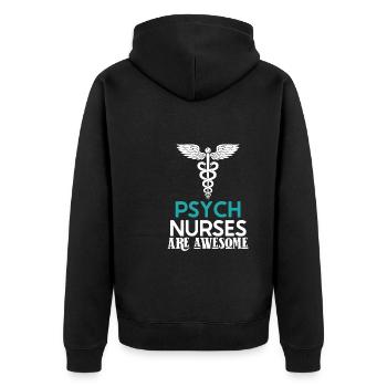 Infirmier - Veste à capuche bio Premium Unisexe - noir - Dos - Nico (187cm)