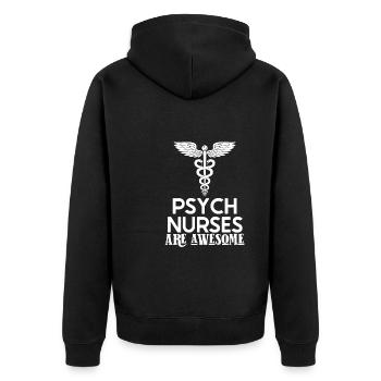 Infirmier - Veste à capuche bio Premium Unisexe - noir - Dos - Nico (187cm)