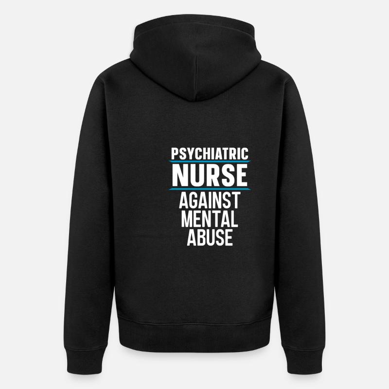 Krankenschwester - Unisex Premium Bio Zip Hoodie - Schwarz
