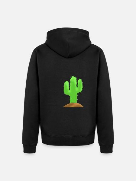 Cactus Garden - Unisex Premium Organic Zip Hoodie - black