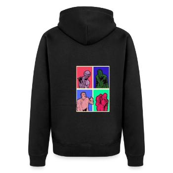 Zombie Halloween - Unisex Premium Organic Zip Hoodie - black - Back - Nico (187cm)