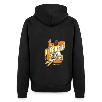 Professeur de musique Professeur de musique Guitare - Veste à capuche bio Premium Unisexe - noir - Dos - Nico (187cm)