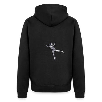 Figure Skating Figure Skating Astronaut - Unisex Premium Organic Zip Hoodie - black - Back - Nico (187cm)