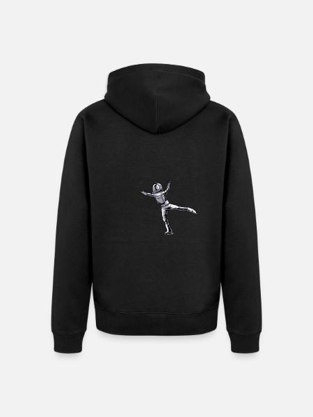 Figure Skating Figure Skating Astronaut - Unisex Premium Organic Zip Hoodie - black
